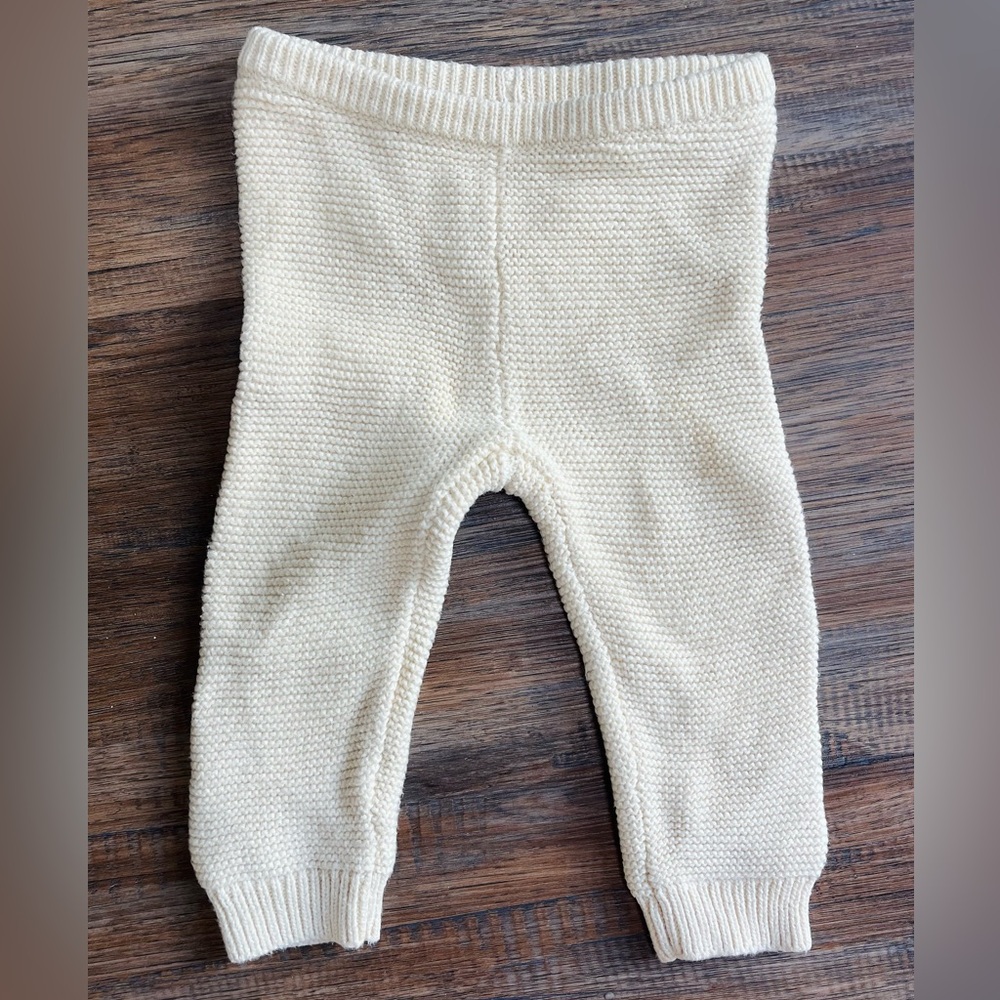 GAP Baby Brannan Sweater Knit Pants French Vanilla Cream 6-12 months